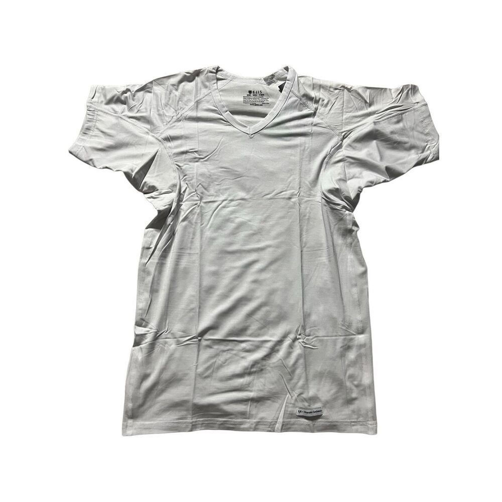 EJIS Men's White Sweat Defense Modal V-Neck Undershirt Size Small (NWT)